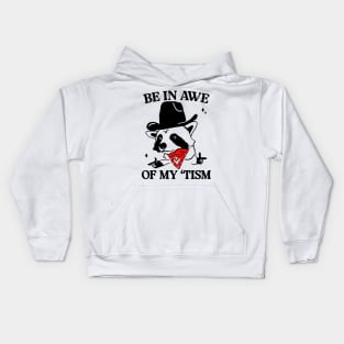 be in awe of my 'tism retro style Kids Hoodie